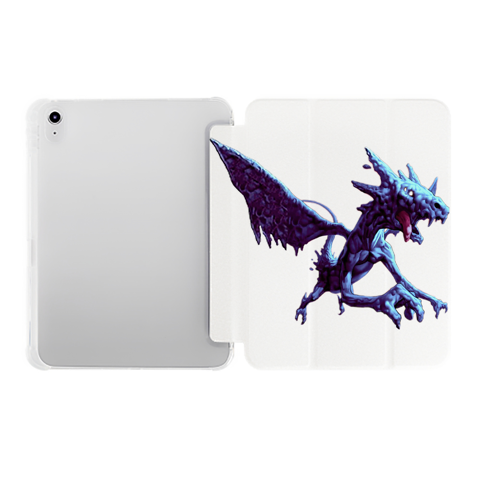 （画像用） 遊☆戯☆王 Yu-Gi-Oh! IPad ケース ペン収納付き 三つ折りスタンド PUレザー×シリコン 対応機種9.5/10.5/10.9インチ